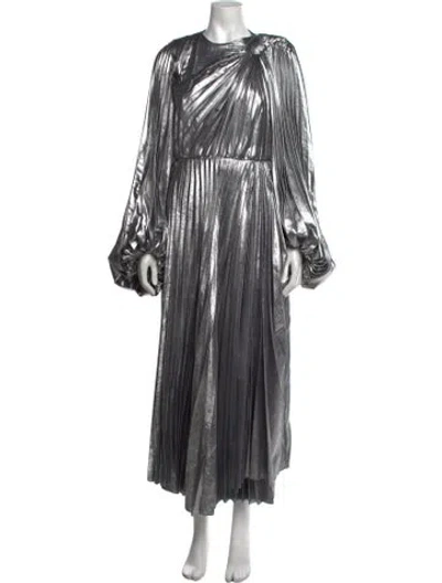 Pre-owned Acler Crew Neck Midi Length Dress In Multicolor