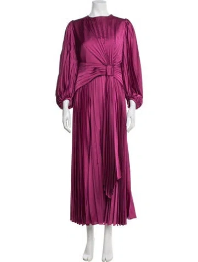 Pre-owned Acler Crew Neck Midi Length Dress In Pink
