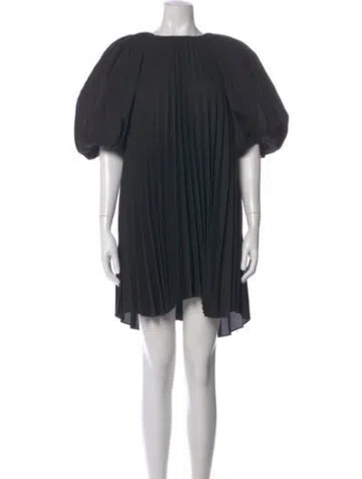 Pre-owned Acler Crew Neck Mini Dress In Black
