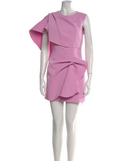 Pre-owned Acler Crew Neck Mini Dress In Purple
