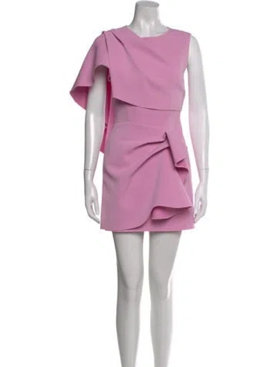 Pre-owned Acler Crew Neck Mini Dress In Purple