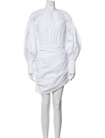 Pre-owned Acler Crew Neck Mini Dress In White
