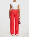 Acler Dales High Rise Jean In Chilli In Red