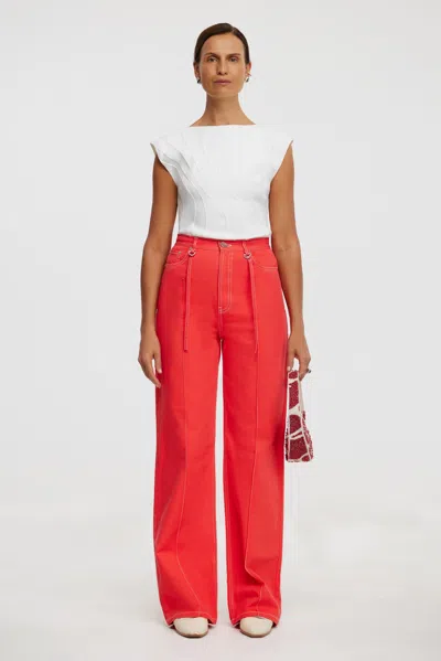 Acler Dales Jean In Red