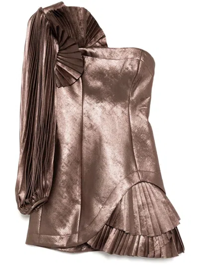Acler Dartmoor Mini Dress In Metallic