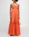 ACLER DARTNELL PLEATED A-LINE MAXI DRESS