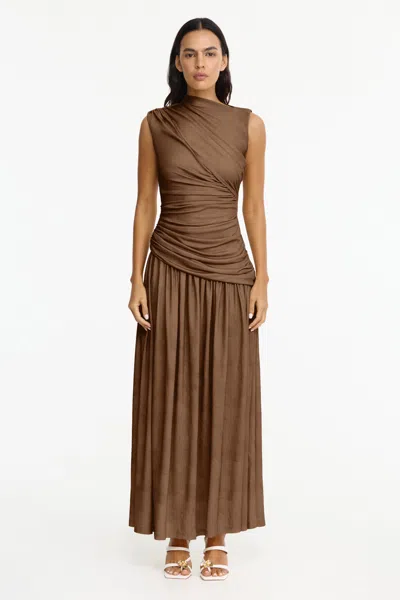 Acler Deanhill Maxi Dress In Brown