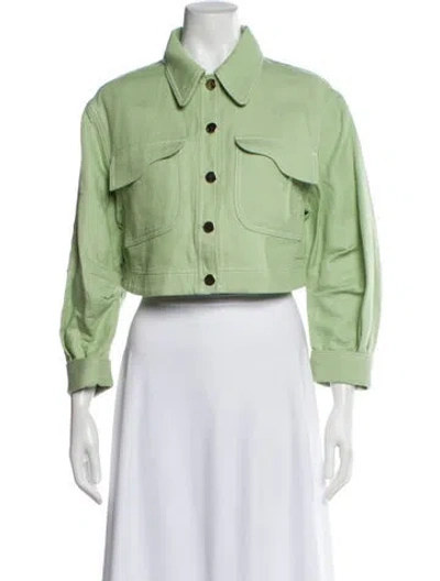 Pre-owned Acler Denim Jacket W/ Tags In Green