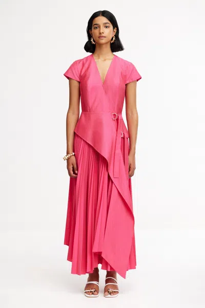 Acler Docklands Midi Dress In Pink