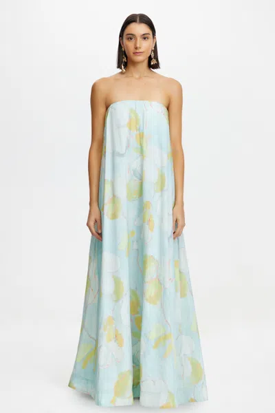 Acler Doveron Maxi Dress In Blue