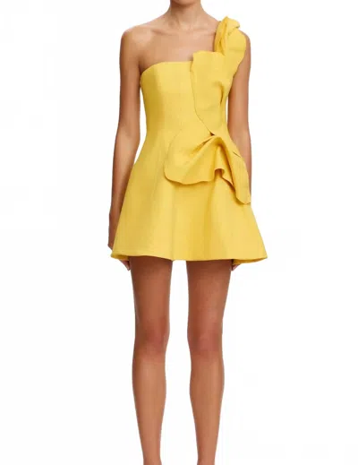 Acler Drake Mini Dress In Yellow