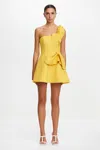 Acler Drake Mini Dress In Yellow