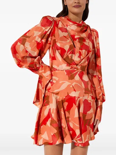 Acler Dunleer Pattern Mini Dress In Multi