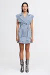 Acler Durford Mini Dress In Blue