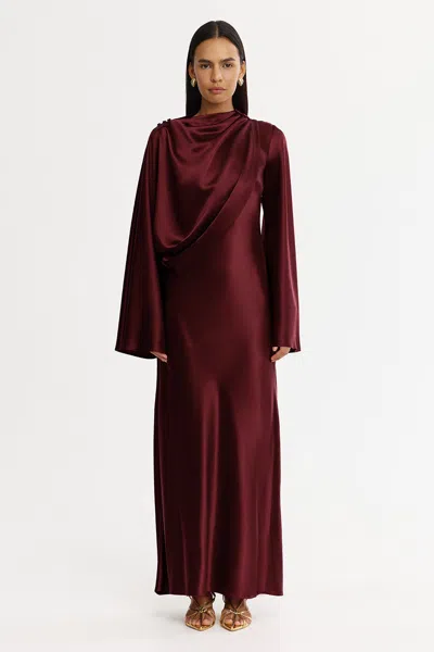 Acler Easthill Maxi Dress In Brown