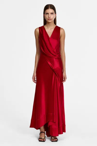 Acler Eastoncroft Maxi Dress In Burgundy