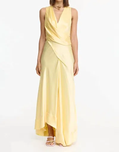 Acler Eastoncroft Maxi Dress In Lemon Sorbet In Neutral