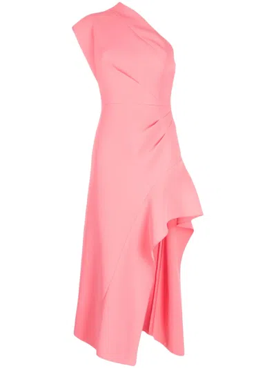 Acler Eddington Draped Minidress In Pink
