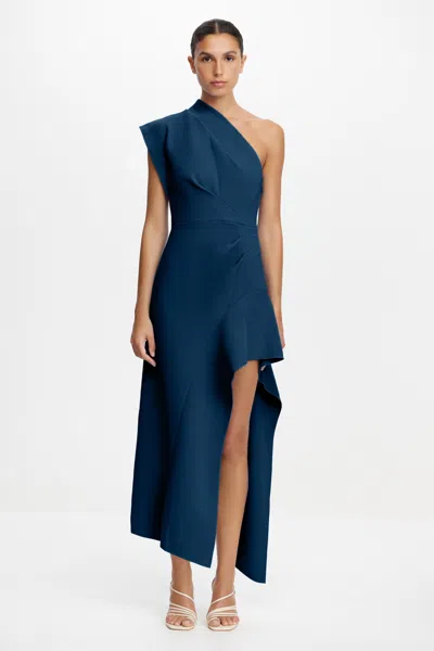 Acler Eddington Midi Dress In Blue