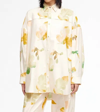 Acler Edmond Abstract-print Shirt In White