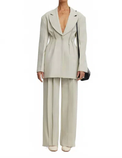 Acler Edrom Cinched-waist Jacket In Stone In White