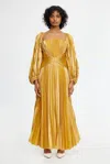 Acler Elbridge Midi Dress In Gold