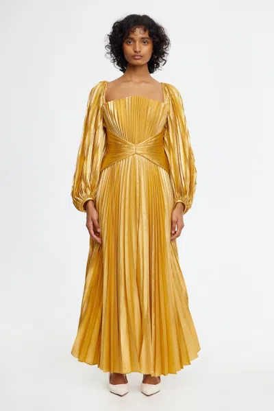 Acler Elbridge Midi Dress In Gold