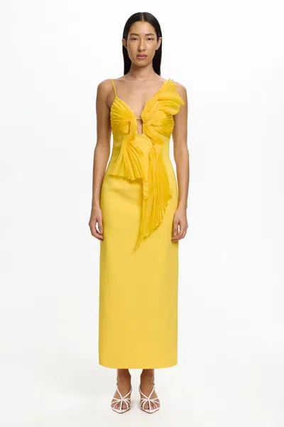 Acler Ellicombe Midi Dress In Yellow