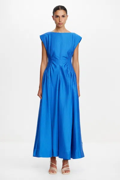 Acler Emery Midi Dress In Blue