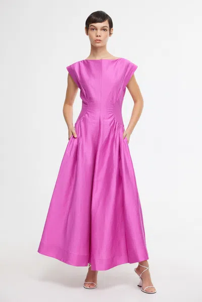 Acler Emery Midi Dress In Pink