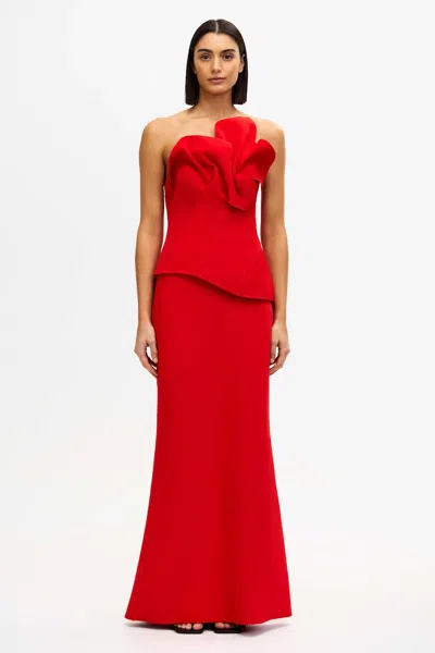 Acler Esher Maxi Dress In Red