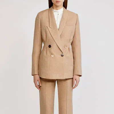 Acler Esso Blazer In Khaki In Brown