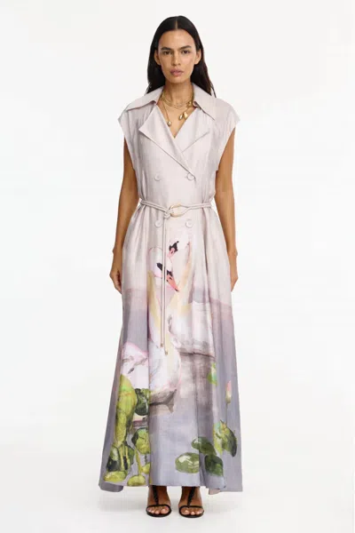 Acler Evandale Maxi Dress In Swan Song In Neutral