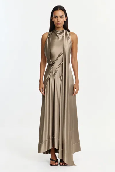 Acler Ewart Maxi Dress In Gray
