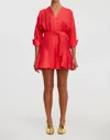 Acler Fairyhill Mini Dress In Chili In Pink
