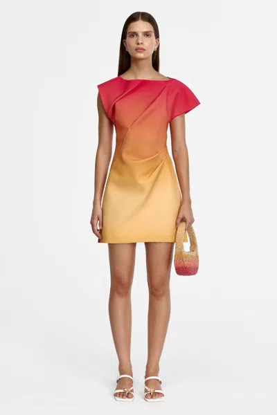 Acler Fencott Mini Dress In Orange