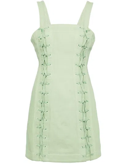 Acler Ferguson Mini Dress In Green