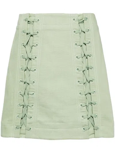 Acler Ferguson Mini Skirt In Green