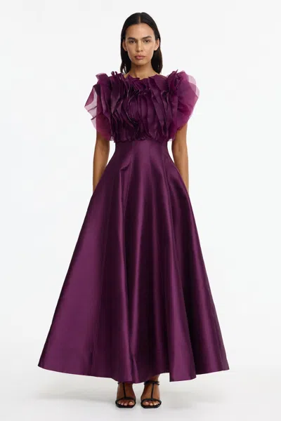 Acler Fimber Maxi Dress In Purple