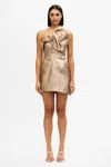 Acler Finwood Mini Dress In Gold