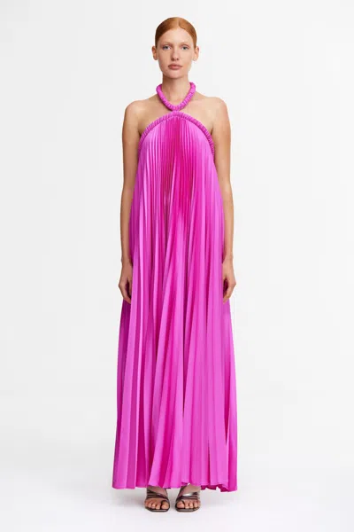 Acler Fixby Maxi Dress In Purple