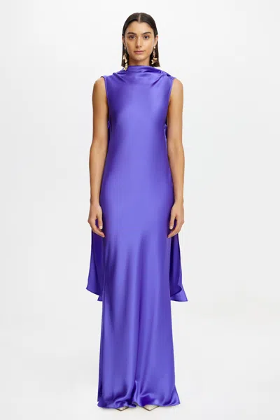 Acler Fleeden Maxi Dress In Blue