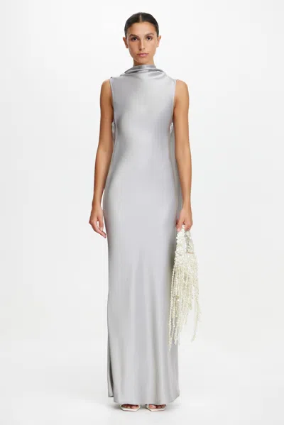 Acler Fleeden Maxi Dress In Gray