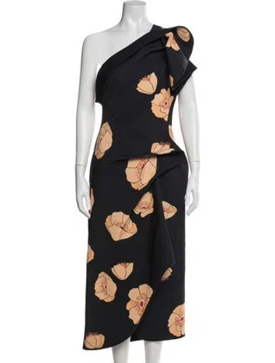 Pre-owned Acler Floral Print Midi Length Dress In Multi