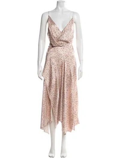 Pre-owned Acler Floral Print Midi Length Dress In Neutral