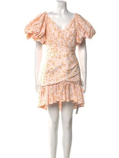 Pre-owned Acler Floral Print Mini Dress In Multi