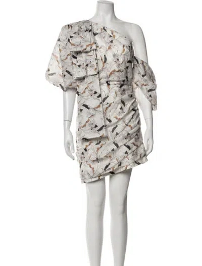Pre-owned Acler Floral Print Mini Dress In Multicolor