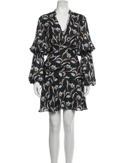 Pre-owned Acler Floral Print Mini Dress In Multicolor