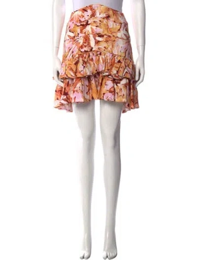 Pre-owned Acler Floral Print Mini Skirt In Multi