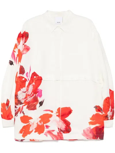 Acler Floral-print Shirt In Neutrals